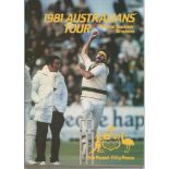'1981 Australians' Tour'. Official souvenir brochure for the 1981 tour to England. Signed in ink