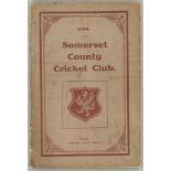 Somerset County Cricket Club Year Book 1920. Somerset County Herald, Taunton. Original paper