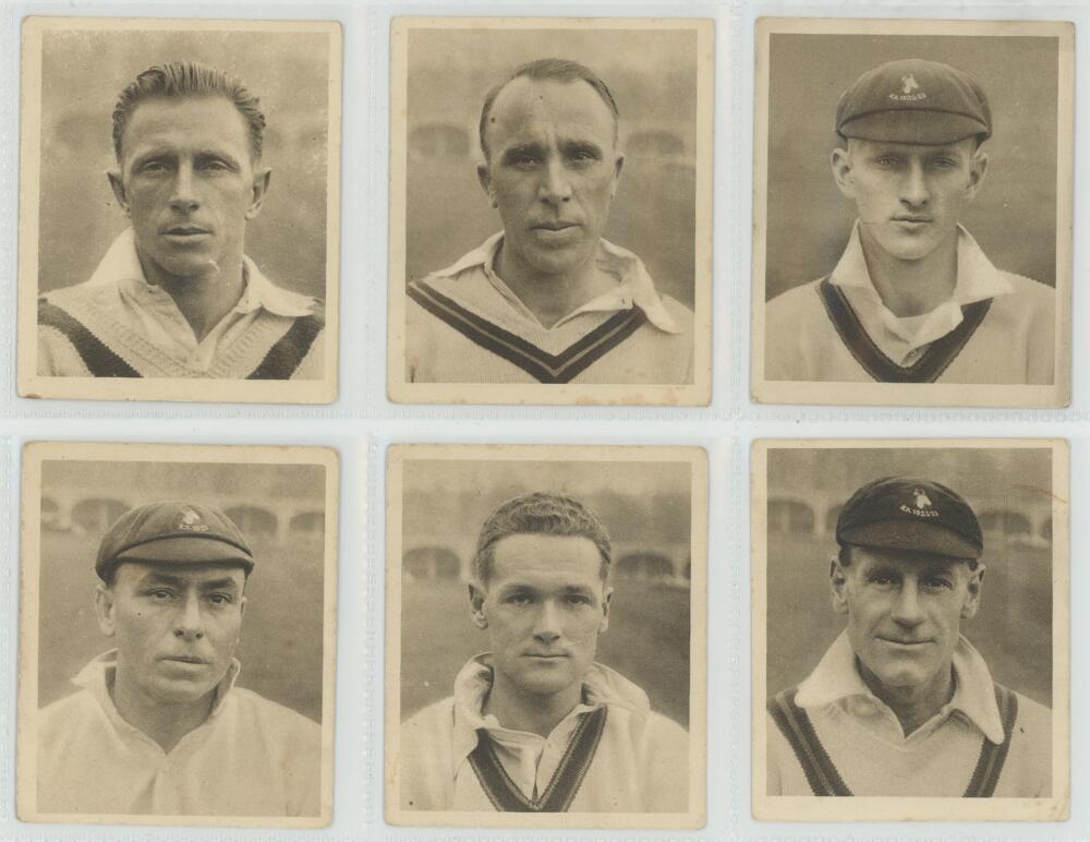 'Famous Cricketers including the South African Test Team'. Sunripe Cigarettes. R.&J. Hill 1925.
