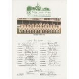 Worcestershire C.C.C. 1991-2005. Twelve official autograph sheets for 1991, 1992, 1994, 1995, 1997-