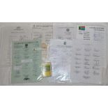 International and county autograph sheets 1980s-2000s. A selection of approx. thirty official and