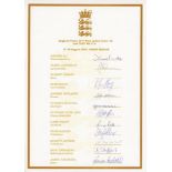England Under 19 and Lions autograph sheets 2001-2012. One official autograph sheet for 2nd Test,