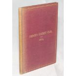 'Prince's Cricket Club, Hans Place, Belgrave Square. List of Members 1873'. 72pp book in maroon