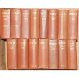 Wisden Cricketers' Almanack 1950 to 1964. Complete run of original hardback editions for the period.