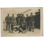 H.M. Martineau's XI tour to Egypt 1930. Scare original sepia real photograph plain back postcard