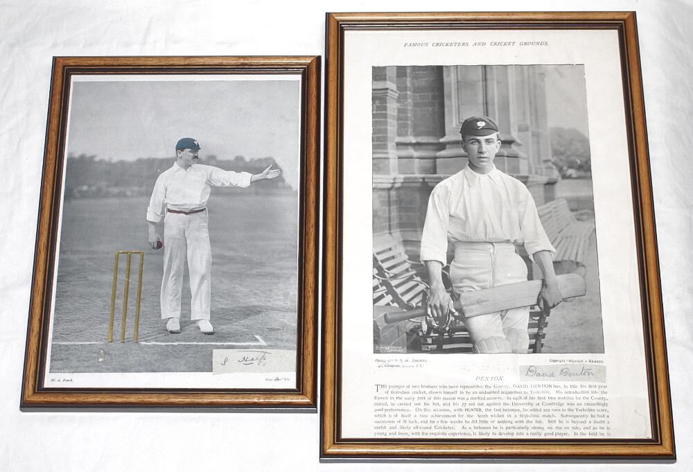 Schofield Haigh, Yorkshire & England 1895-1913, and David Denton, Yorkshire & England 1894-1920.