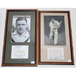 Yorkshire C.C.C. 1900s-1950s. Box comprising eight framed and glazed images of Yorkshire players,