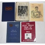 Cricket histories and biographies. Ten titles, either presentation copies to the Cricket Society, or