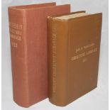 Wisden Cricketers' Almanack 1920 & 1921. 57th and 58th editions. The 1920 edition bound in brown