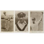 'Australian Test Team' 1930. Seven real photograph, same series, sepia postcards of members of the