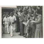 Middlesex at Lord's 1935 and 1937. Four original mono press photographs of action from Middlesex