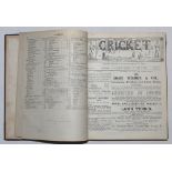 'Cricket: A Weekly Record of the Game'. Volume I and II. Numbers 1-21 (10th May to 28th September