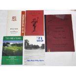 Wandering cricket club histories. Five titles including 'Nondescripts Sports Club Annual Dance,