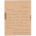 England Test cricketers 1930s. Four brief handwritten letters from England Test players, each