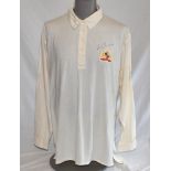 Jo Angel. Western Australia & Australia 1991-2004. Australian white long sleeved Test shirt worn