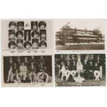 M.C.C. tour to Australia 1907/08. Sepia real photograph postcard featuring cameo photographs of