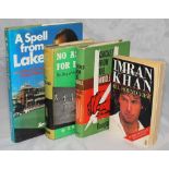 Signed cricket books. Three original hardbacks with good dustwrappers, each title signed by the