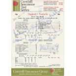 England v Australia 1981. Official scorecard for the 'famous' third Test match, Headingley, 16th-