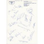 Yorkshire C.C.C. 1994-2002. Seven official autograph sheets for 1994, 1995, 1997, 1998 and 2000-