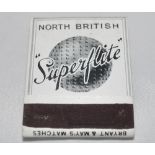 'Superflite Golf Balls'. 'North British 'Superflite' golf ball' book of matches with golf ball