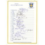 Durham C.C.C. 1994-2001. Seven official autograph sheets for 1994, 1995 and 1997-2001. The 1994