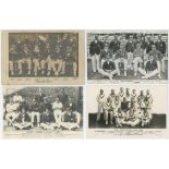Test Teams 1903/04-1937. Six original mono printed and real photograph postcards of Test teams