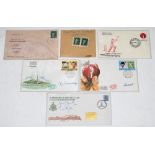 Cricket first day covers 1973-1986. Two 'Personality Stamp Series' first day cover issued by