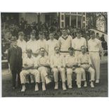 Surrey C.C.C. 1922. Official mono photograph of the Surrey team for the match played v