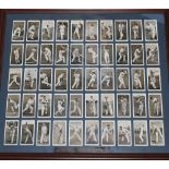 Ogden's Cigarettes 'Prominent Cricketers of 1938'. Full set of fifty cards loose window mounted,