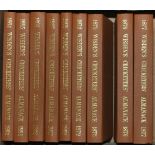 Wisden Cricketers' Almanack 1864 to 1868, 1872, 1875, 1876 & 1877. Facsimile editions with pink