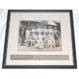 Percy Holmes and Herbert Sutcliffe. 555 record opening partnership. Original mono photograph of