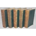 Wisden Cricketers' Almanack 1907 to 1911. 44th to 48th editions. All five editions uniformly bound