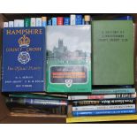 County Club histories. Box comprising over thirty mainly modern county cricket club histories and