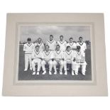 Yorkshire county champions 1962. Original mono press photograph of the Yorkshire team seated and