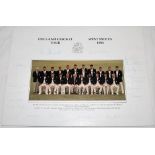 England tour to West Indies 1994. Official colour photograph of the England touring party seated and