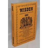 Wisden Cricketers' Almanack 1942. 79th edition. Original limp cloth covers. Only 4100 paper copies