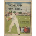 Australian tour of England 1948. 'Scotland v Australia 1948'. Rare official souvenir brochure/
