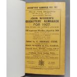 Wisden Cricketers' Almanack 1927. 64th edition. Bound in brown boards, with original wrappers,