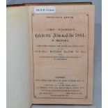 Wisden Cricketers' Almanack 1884. 21st edition. Bound in green boards with red trim, titles in