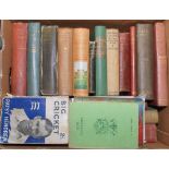 Pre World War II books. Box comprising thirty seven cricket books. Titles include 'The Theory and