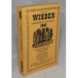 Wisden Cricketers' Almanacks 1945. 81st Edition. Original limp cloth covers, Only 6500 paper