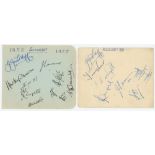 Somerset. Selection of album pages and autograph sheets for the teams of 1955 x2 (9 signatures and 7