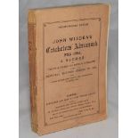 Wisden Cricketers' Almanack 1885. 22nd edition. Original paper wrappers. Front wrapper, first