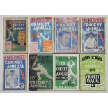 Athletic News Cricket Annuals 1932 to 1939. Tape repair to front cover of the 1932, front cover