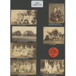 Free Foresters 1873. Six original candid photographs taken at a match played at Rectory Park, Sutton