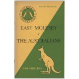Australia tour to England 1953. Official match souvenir booklet for East Moseley v The