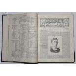 'Cricket: A Weekly Record of the Game'. Volume VII and IX. Numbers 170-199 (26th January to 27th