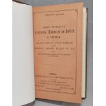 Wisden Cricketers' Almanack 1883. 20th edition. Bound in brown boards, with original wrappers,