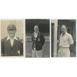 Kent C.C.C. 1920s-1950s. Fourteen mono real photograph postcards of Kent players including H. T.