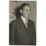Leonard Hutton. Yorkshire & England 1934-1955. Excellent mono postcard size press photograph of